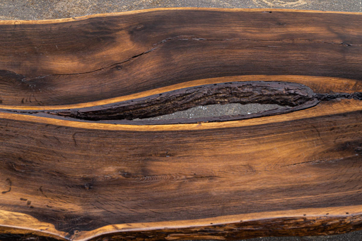 geräuchertes Eichenholz - Tischplatte